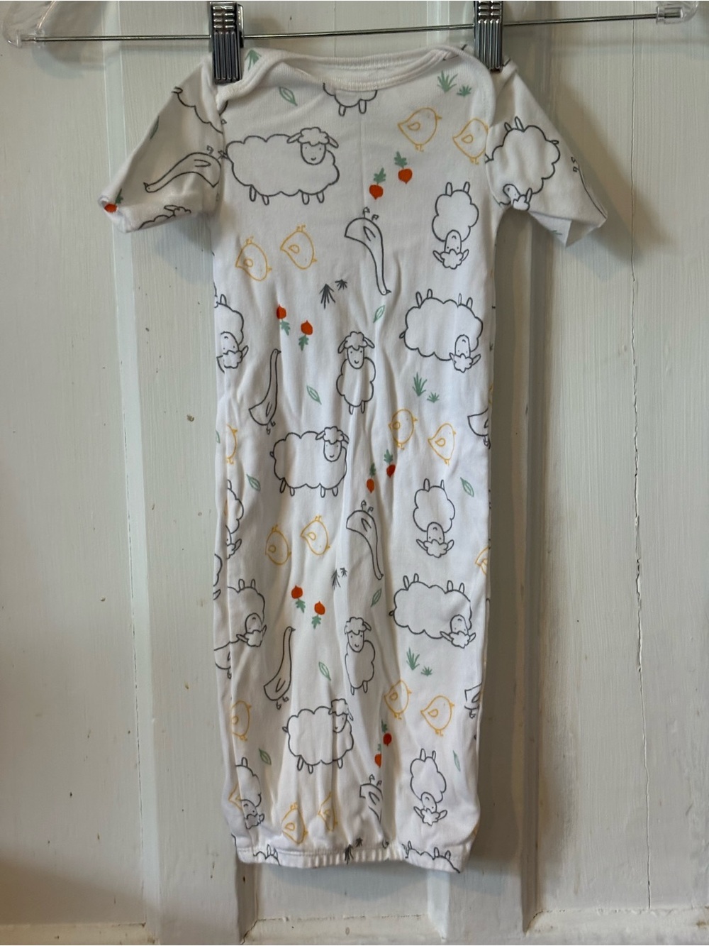 Carter's White Sleep Sack with Farmhouse Print